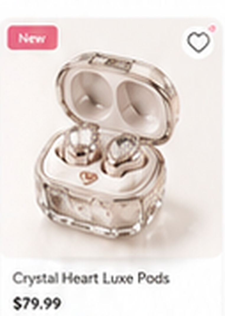Crystal Heart Luxe Pods